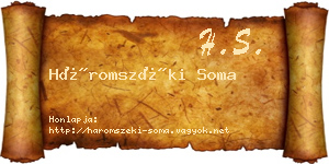 Háromszéki Soma névjegykártya